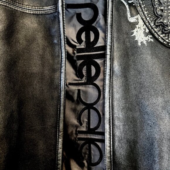 Pelle Pelle Marc Buchanon Vintage Hooded Leather Jacket with Fox Fur Sz 12 - Picture 10 of 11